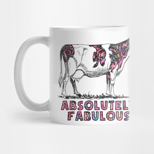 Absolutely fabulous cow floral pink Mug